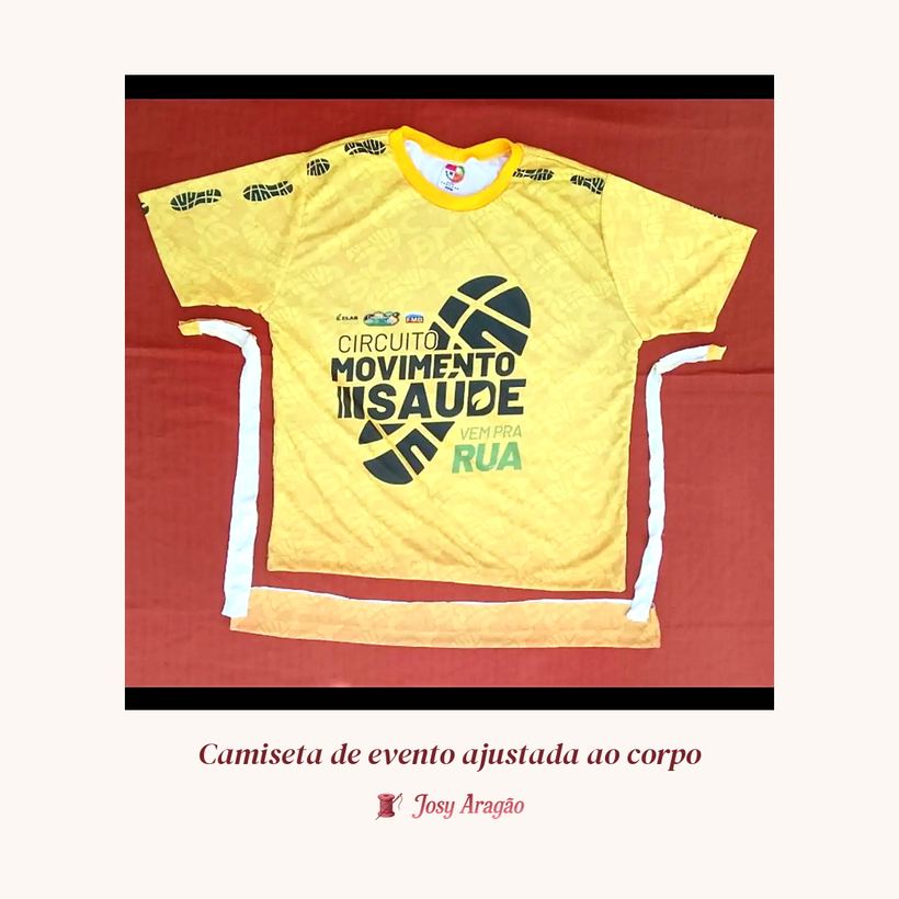 Camiseta de evento ajustada ao corpo